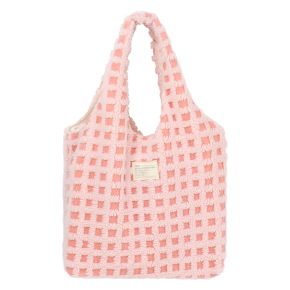 Ladies Cute Bear Plush Shoulder Bag Large Tote Handbag Purse Faux Fur T_T - Picture 1 of 7